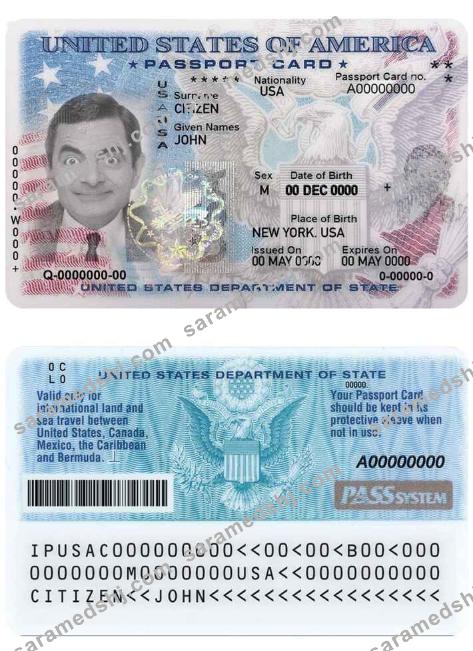 USA passport ID card PSD template, fully editable, version 2 (1)